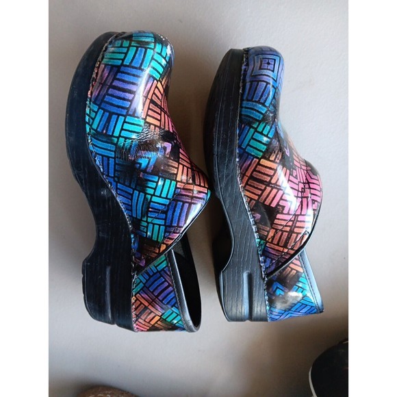 Dansko Patent Leather Nurse Professional Color Weave Clog Shoe  EU 37 US 6.5 - Picture 3 of 14